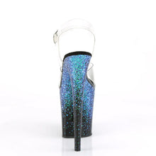 Load image into Gallery viewer, Tacones Pleaser FLAMINGO-808SS Transparente Negro Azul
