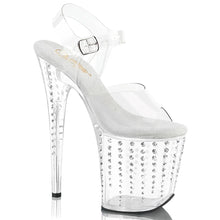 Load image into Gallery viewer, Tacones Pleaser FLAMINGO-808TDRS Transparente Plata
