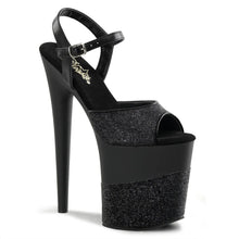 Load image into Gallery viewer, Tacones Pleaser FLAMINGO-809-2G Negro Purpurina
