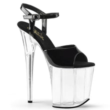 Carregar imagem no visualizador da galeria, Sapatos de salto alto Pleaser FLAMINGO-809 - Verniz preto / Transparente
