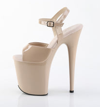 Carregar imagem no visualizador da galeria, Sapatos de salto alto Pleaser FLAMINGO-809 - Verniz nude / Nude
