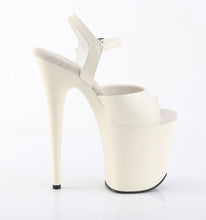 Carregar imagem no visualizador da galeria, Sapatos de salto alto Pleaser FLAMINGO-809 - Pele sintética off-white / Off-white mate
