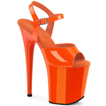 Carregar imagem no visualizador da galeria, Sapatos de salto alto Pleaser FLAMINGO-809 - Verniz laranja / Laranja

