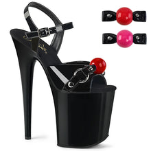 Load image into Gallery viewer, Tacones Pleaser FLAMINGO-809GB Negro Charol
