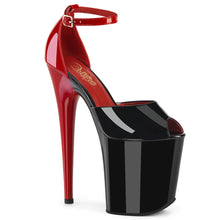 Load image into Gallery viewer, Tacones Pleaser FLAMINGO-868 Negro Rojo Charol
