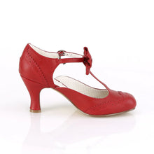 Load image into Gallery viewer, Tacones Pin Up Couture FLAPPER-11 Rojo Piel Sintética
