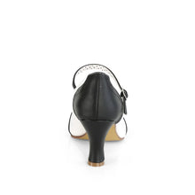 Load image into Gallery viewer, Tacones Pin Up Couture FLAPPER-25 Negro Blanco Pu
