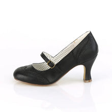 Carregar imagem no visualizador da galeria, Tacones Pin Up Couture FLAPPER-32 Negro Piel Sintética
