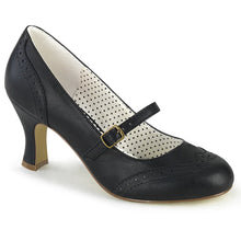 Carregar imagem no visualizador da galeria, Tacones Pin Up Couture FLAPPER-32 Negro Piel Sintética
