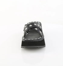 Load image into Gallery viewer, Sandalias Demonia FLIP-05 Negro Piel vegana
