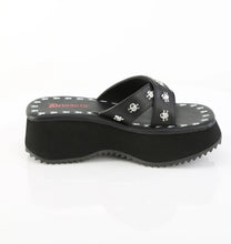 Load image into Gallery viewer, Sandalias Demonia FLIP-05 Negro Piel vegana
