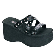 Load image into Gallery viewer, Sandalias Demonia FUNN-19 Negro Piel vegana
