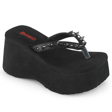 Load image into Gallery viewer, Demonia FUNN-35 Platform Shoes - Black Vegan Leather
