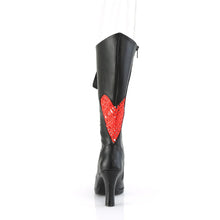 Load image into Gallery viewer, Botas Demonia GLAM-243 Negro Piel vegana- Rojo Satin
