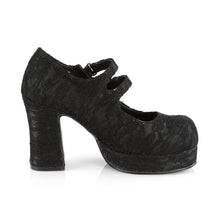 Load image into Gallery viewer, Zapatos con plataforma Demonia GOTHIKA-09 Negro Satin-Lace
