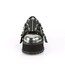 Carregar imagem no visualizador da galeria, Zapatos con plataforma Demonia GRAVEDIGGER-03 Negro Piel vegana
