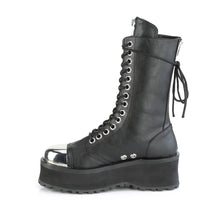 Carregar imagem no visualizador da galeria, Zapatos con plataforma Demonia GRAVEDIGGER-14 Negro Piel vegana

