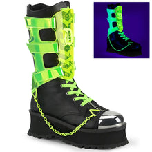 Load image into Gallery viewer, Zapatos con plataforma Demonia GRAVEDIGGER-255 Negro Piel vegana
