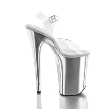 Carregar imagem no visualizador da galeria, Sapatos de salto alto Pleaser INFINITY-908 - Transparente / Cromo prateado

