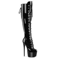 Load image into Gallery viewer, Tacones Pleaser JUBILANT-3012 Negro Str. Charol
