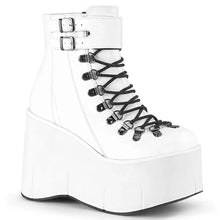 Load image into Gallery viewer, Botines Demonia KERA-21 Blanco Piel vegana
