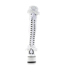 Load image into Gallery viewer, Botas (Over the Knee) Demonia KERA-303 Blanco Stretch Charol
