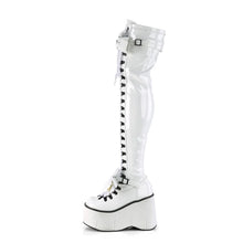 Load image into Gallery viewer, Botas (Over the Knee) Demonia KERA-303 Blanco Stretch Charol
