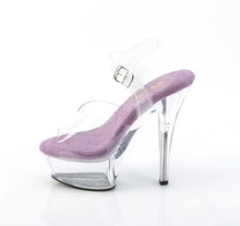 Cargar imagen en el visor de la galería, Tacones Pleaser KISS-208 Transparente Lavanda
