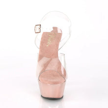 Cargar imagen en el visor de la galería, Tacones Pleaser KISS-208 Transparente Oro Rosa
