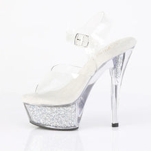 Cargar imagen en el visor de la galería, Tacones Pleaser KISS-208RSI Transparente Plata
