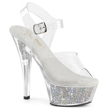 Cargar imagen en el visor de la galería, Tacones Pleaser KISS-208RSI Transparente Plata
