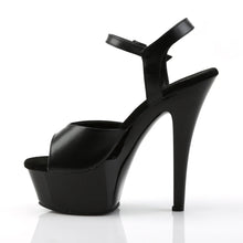 Cargar imagen en el visor de la galería, Tacones Pleaser KISS-209 Negro Piel
