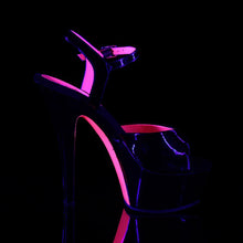Cargar imagen en el visor de la galería, Tacones Pleaser KISS-209TT Negro Charol Neon
