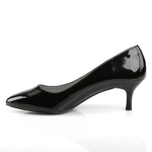 Load image into Gallery viewer, Tacones Pleaser Pink Label KITTEN-01 Negro Charol
