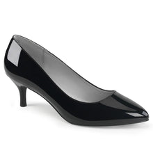 Load image into Gallery viewer, Tacones Pleaser Pink Label KITTEN-01 Negro Charol

