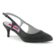 Load image into Gallery viewer, Tacones Pleaser Pink Label KITTEN-02 Negro Piel Sintética
