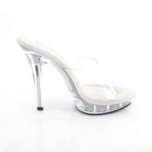 Load image into Gallery viewer, Fabulicious LIP-101RSI Heels - Clear / Silver AB Rhinestones
