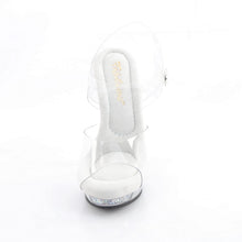 Load image into Gallery viewer, Fabulicious LIP-108RSI Heels - Clear / Silver AB Rhinestones

