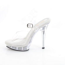 Load image into Gallery viewer, Fabulicious LIP-108RSI Heels - Clear / Silver AB Rhinestones
