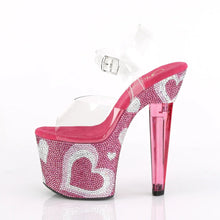 Carregar imagem no visualizador da galeria, Tacones Pleaser LOVESICK-708HEART Transparente H. Rosa
