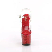 Carregar imagem no visualizador da galeria, Tacones Pleaser LOVESICK-708SG Transparente Rojo Iridescent
