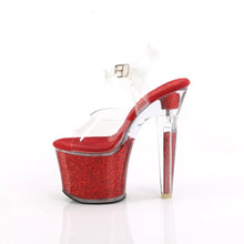 Carregar imagem no visualizador da galeria, Tacones Pleaser LOVESICK-708SG Transparente Rojo Iridescent
