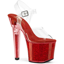 Carregar imagem no visualizador da galeria, Tacones Pleaser LOVESICK-708SG Transparente Rojo Iridescent
