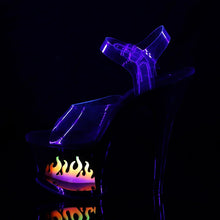 Load image into Gallery viewer, Tacones Pleaser MOON-708FLM Transparente Negro Ombre
