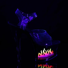 Load image into Gallery viewer, Tacones Pleaser MOON-708FLM Transparente Negro Ombre
