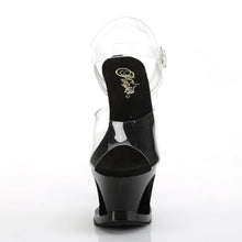 Load image into Gallery viewer, Tacones Pleaser MOON-708HRS Transparente Negro Rojo
