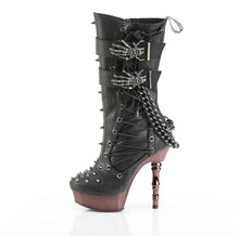 Load image into Gallery viewer, Botas Demonia MUERTO-159 Negro Piel vegana/Pewter Chrome

