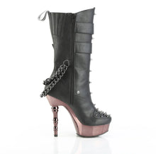 Load image into Gallery viewer, Botas Demonia MUERTO-159 Negro Piel vegana/Pewter Chrome
