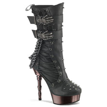 Load image into Gallery viewer, Botas Demonia MUERTO-159 Negro Piel vegana/Pewter Chrome
