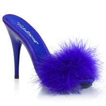 Carregar imagem no visualizador da galeria, Tacones Fabulicious POISE-501F Azul Satin Marabou
